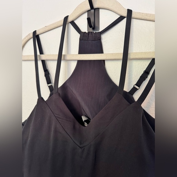 SheBird Savannah Strappy Maxi Bra Dress Black Bamboo Slit Size XS 1 EUC - Picture 7 of 8